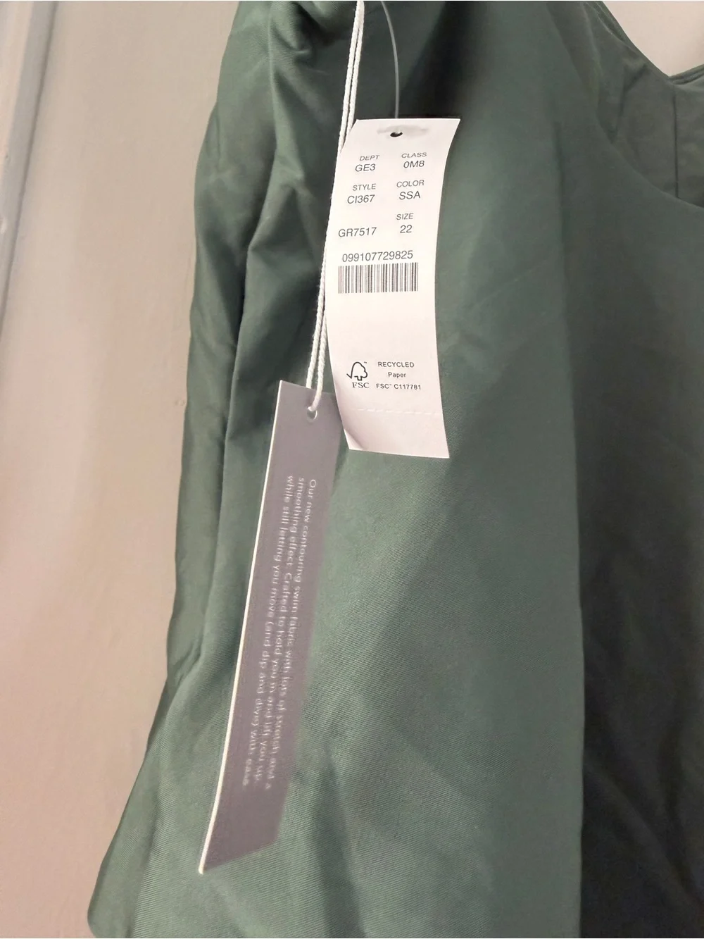 NWT J. Crew Lana one-piece in Classic Sculpt™ Simply Sage Size 22